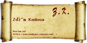 Zám Kadosa névjegykártya
